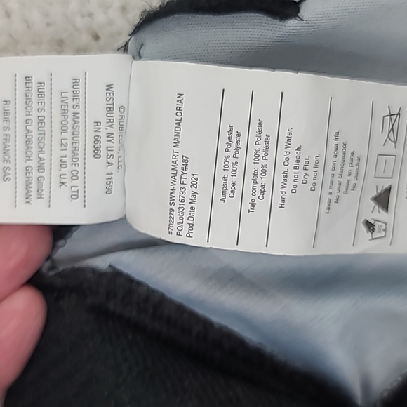 Rubies Star Wars Kid's Mandalorian Halloween Jumpsuit Costume Silver/Brown Multi - Picture 17 of 17